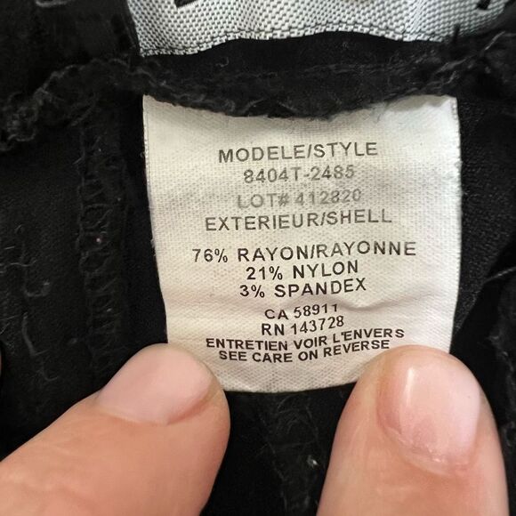 Tribal Black High-Rise Rayon Blend Pull-On Cuffed Cropped Trousers‎ Size 4 - Picture 7 of 12